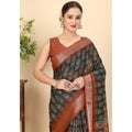 Printed Saree With Unstitched Blouse 5.5Mtr (Multicolor)