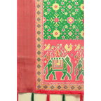 Printed Saree With Unstitched Blouse 5.5Mtr (Green)