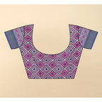 Printed Saree With Unstitched Blouse 5.5Mtr (Pink)