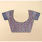 Printed Saree With Unstitched Blouse 5.5Mtr (Wine)